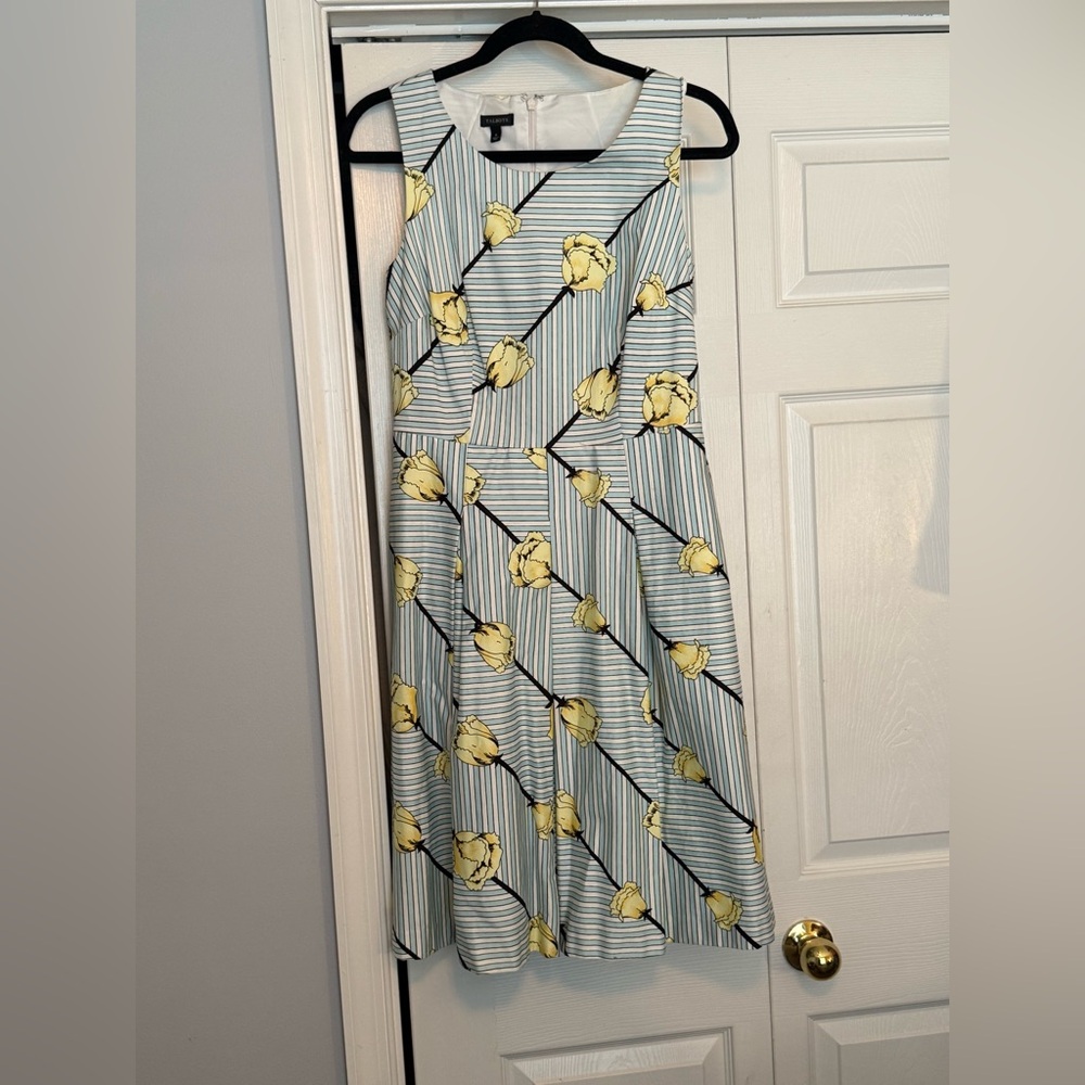 Talbots Blue Sleeveless Square Neck Sundress